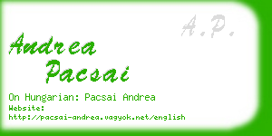 andrea pacsai business card